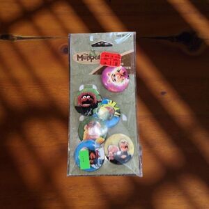 Vintage Carlton Cards Muppets Pins Kermit Ms Piggy Animal Fozzy B12